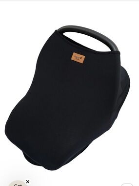 Kyte BABY Black Stretch Car Seat Cover with Leather-Look Patch